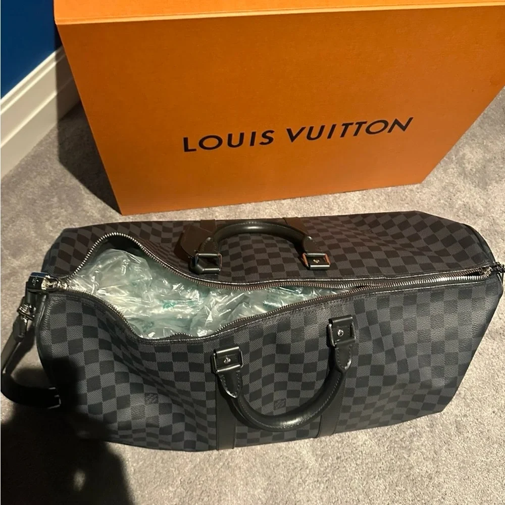 Louis Vuitton Graphite Checkered Duffel Bag - Picture 3 of 4